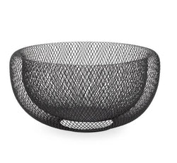 Mesh Double Wall 11" Diameter Black Bowl