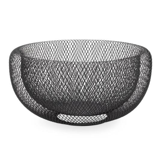 Mesh Double Wall 11" Diameter Black Bowl