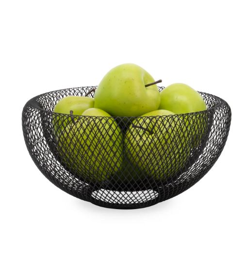 Mesh Double Wall 9.5" Diameter Black Bowl