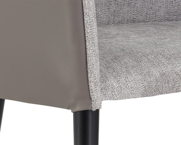 Ash Dining Armchair - Grey/Taupe