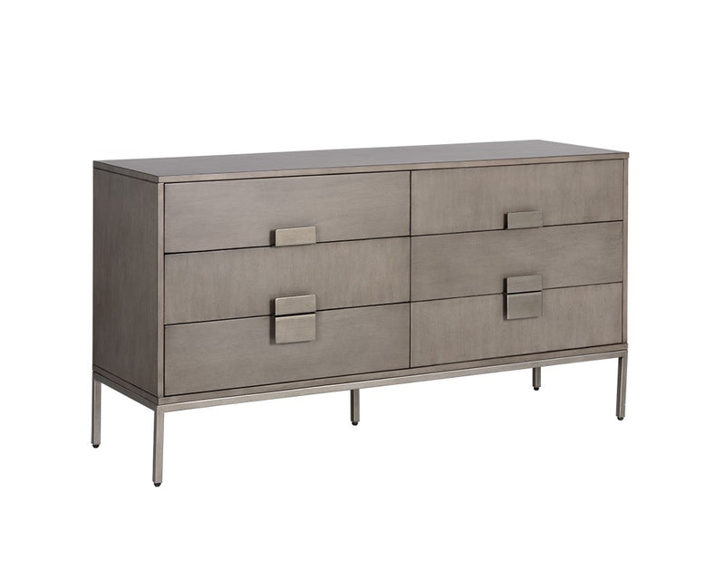 Brickell  Dresser - Antique Silver & Ash Grey