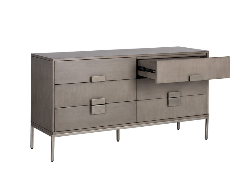 Brickell  Dresser - Antique Silver & Ash Grey