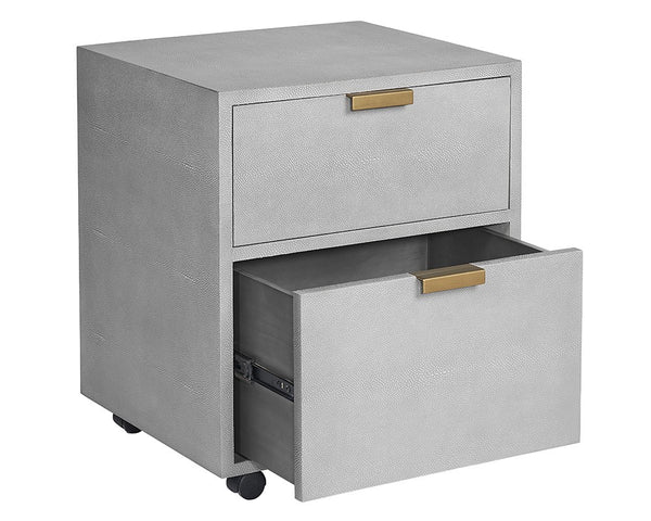 Shangrila File Cabinet - Grey Shagreen