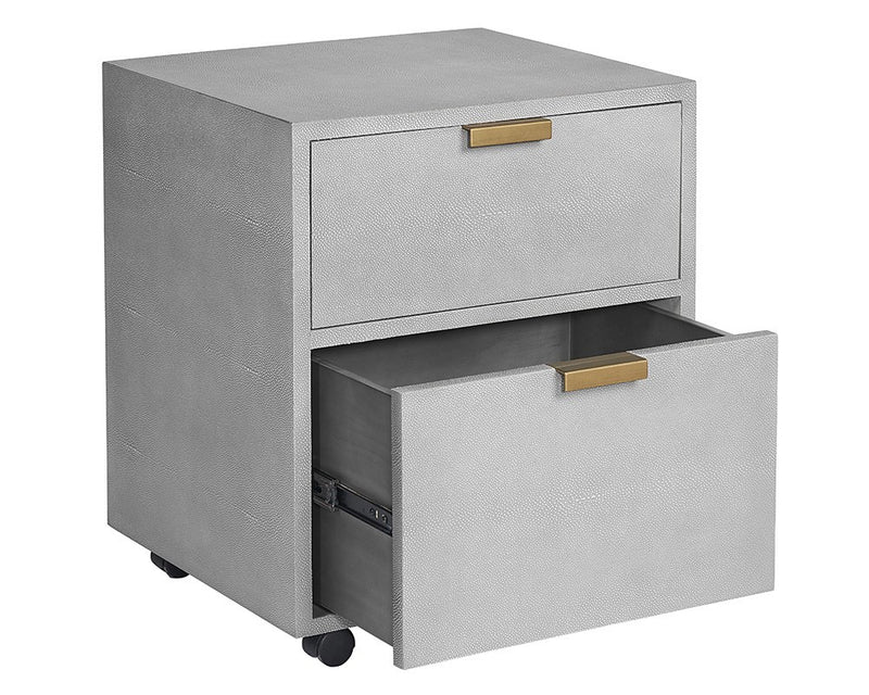 Shangrila File Cabinet - Grey Shagreen