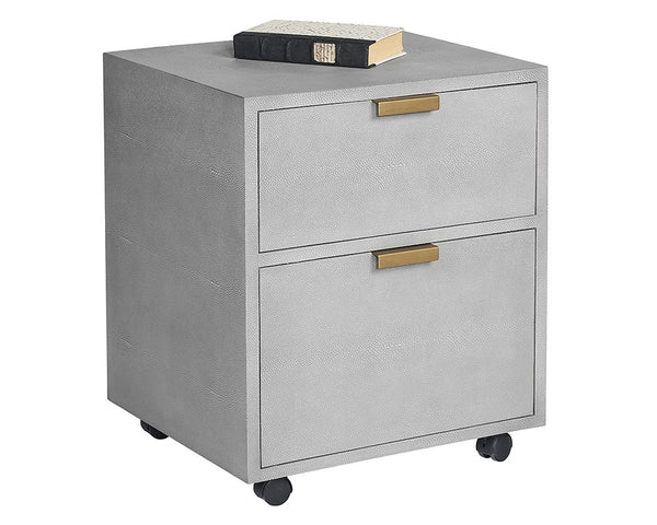 Shangrila File Cabinet - Grey Shagreen
