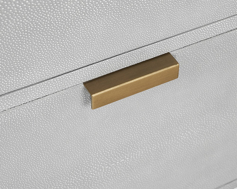 Shangrila File Cabinet - Grey Shagreen