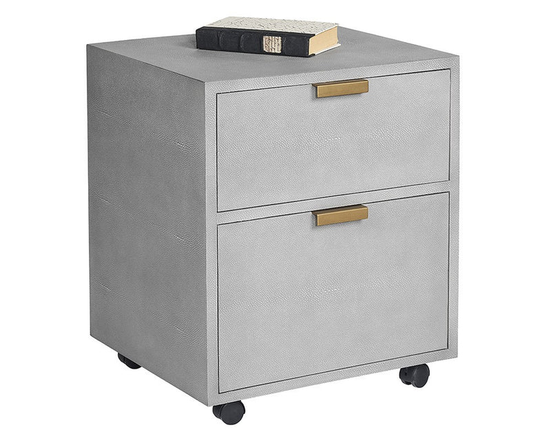 Shangrila File Cabinet - Grey Shagreen