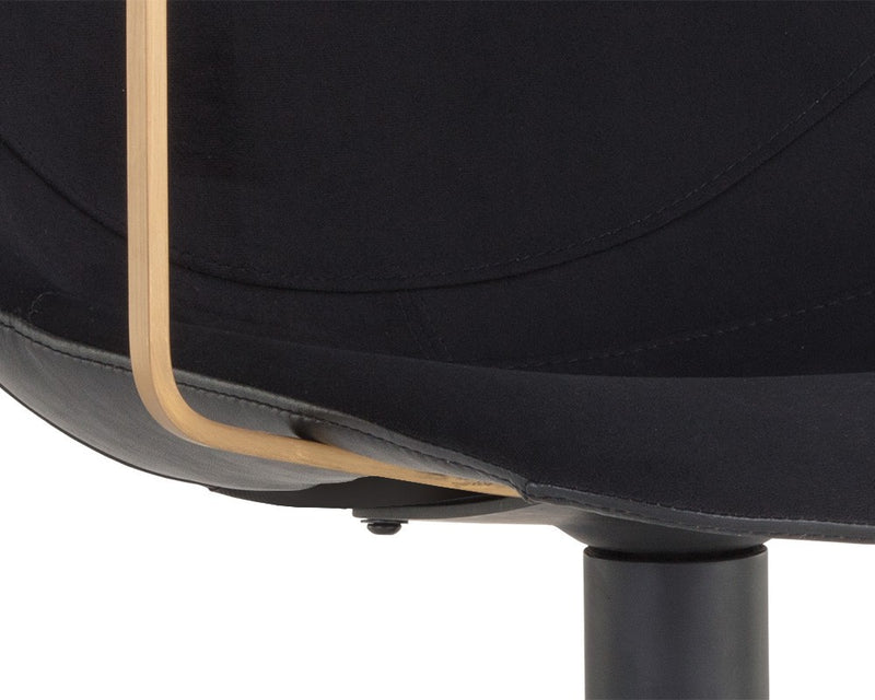 Kassius Swivel Dining Armchair - Black