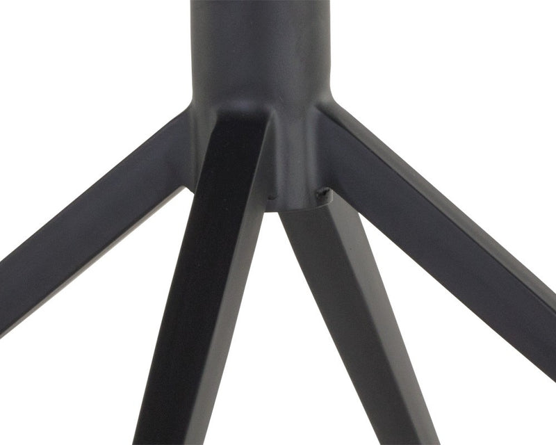 Kassius Swivel Dining Armchair - Black