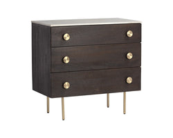 Draper Dresser - White Marble / Dark Walnut