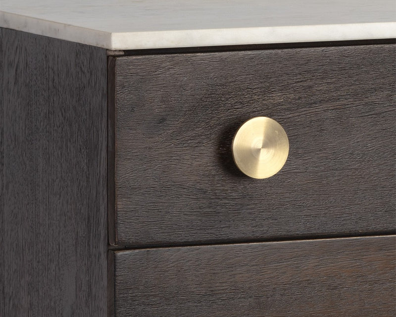 Draper Dresser - White Marble / Dark Walnut