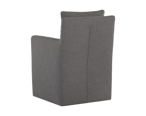 Upcountry Wheeled Dining Armchair - Smoke