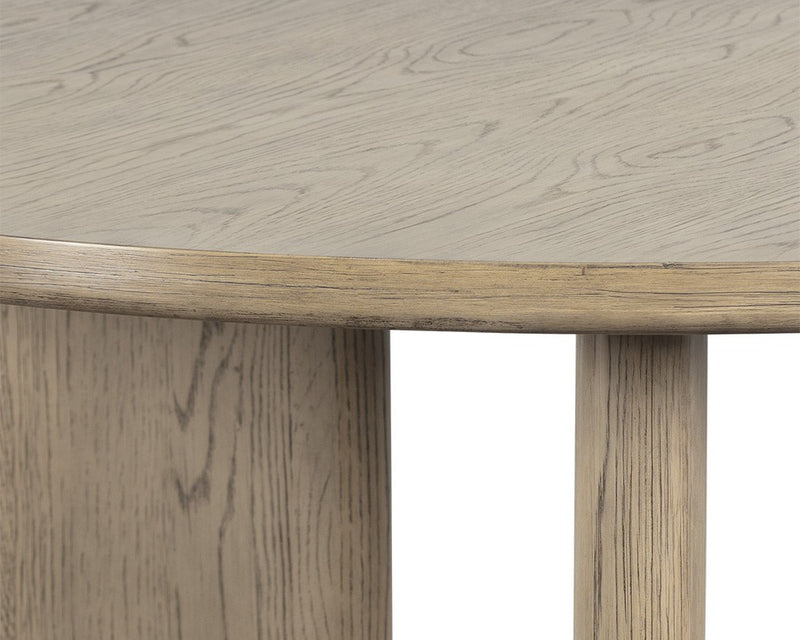 Julia Dining Table - Round - Weathered Oak - 55"