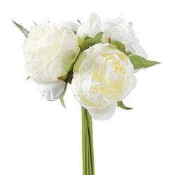 Blushing Peony 5 Bloom Bouquet - Creme