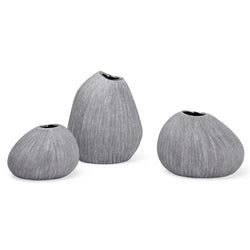 Granite Finish 3 Piece Assorted Ceramic Mini Bud Vase Set