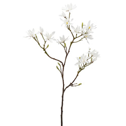 Magnolia 46L" Faux Multi Bloom Spray Stem - White