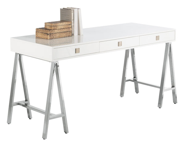 Eiffel Desk - High Gloss White