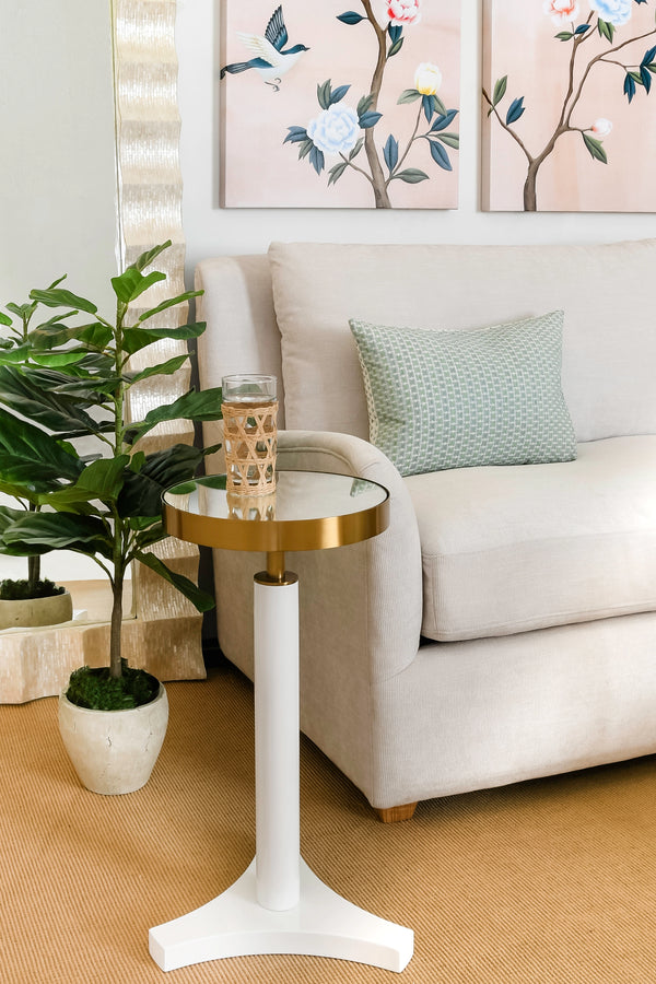 FENWICK ACCENT TABLE - WHITE LACQUER