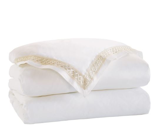 Juliet White & Ivory Duvet Cover