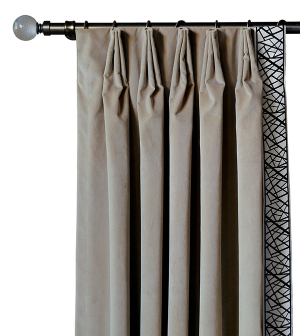 Maddox Velvet Curtain Panel Left