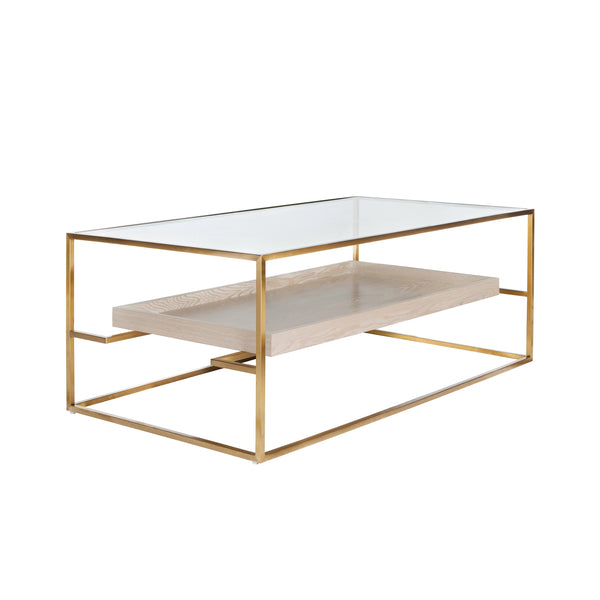 REGIS COFFEE TABLE - CERUSED OAK