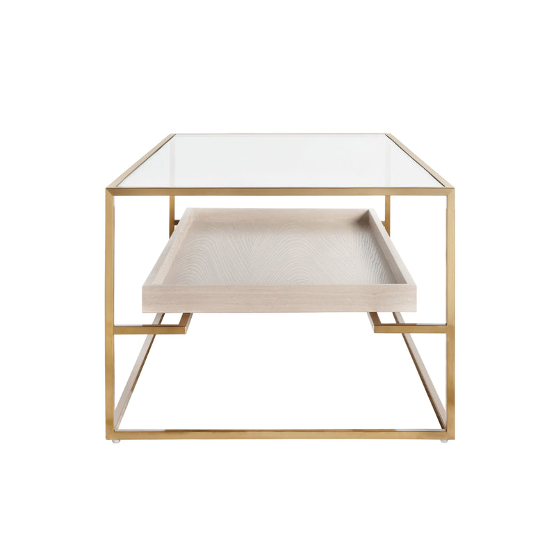 REGIS COFFEE TABLE - CERUSED OAK
