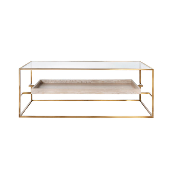 REGIS COFFEE TABLE - CERUSED OAK
