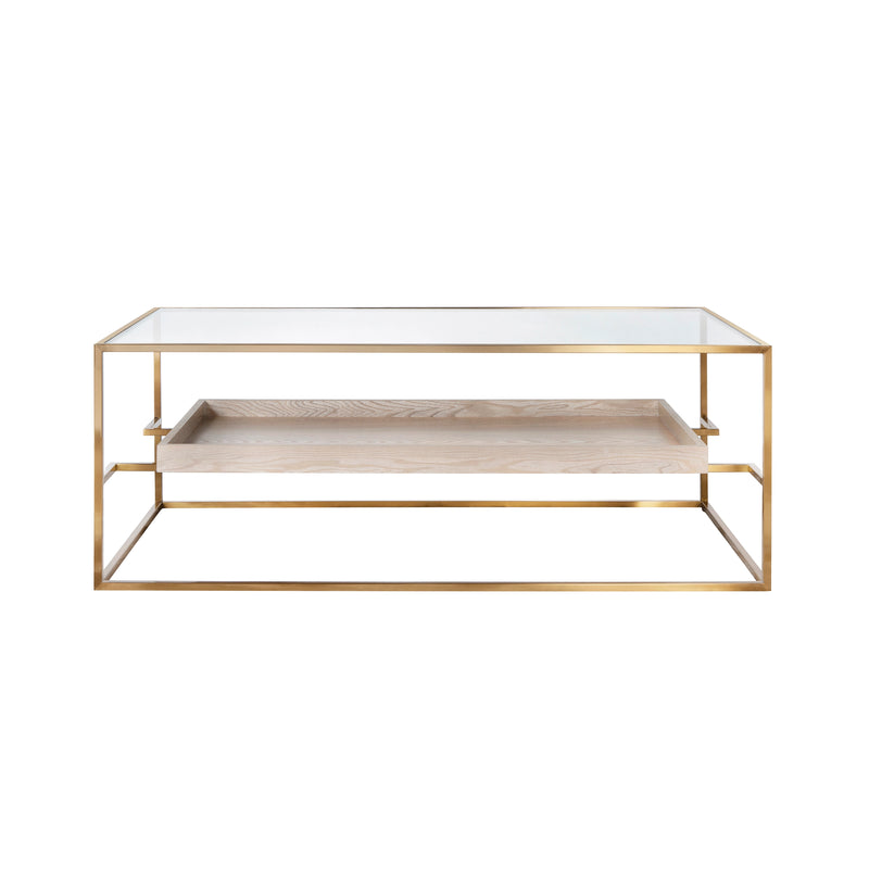 REGIS COFFEE TABLE - CERUSED OAK