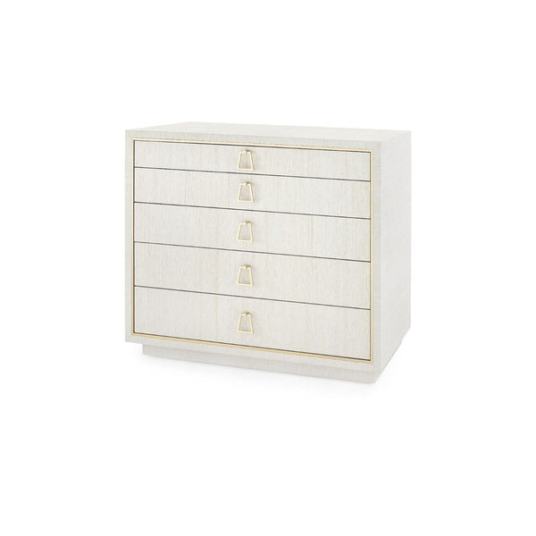 PARKER 5-DRAWER CHEST - SILVER
